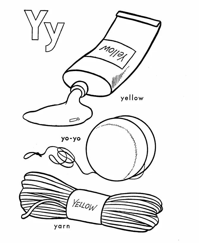 Letter Y Coloring Pages 5