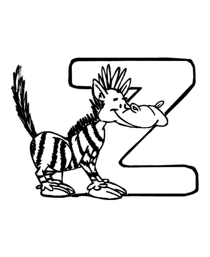 Buchstabe Z Ausmalbilder 10