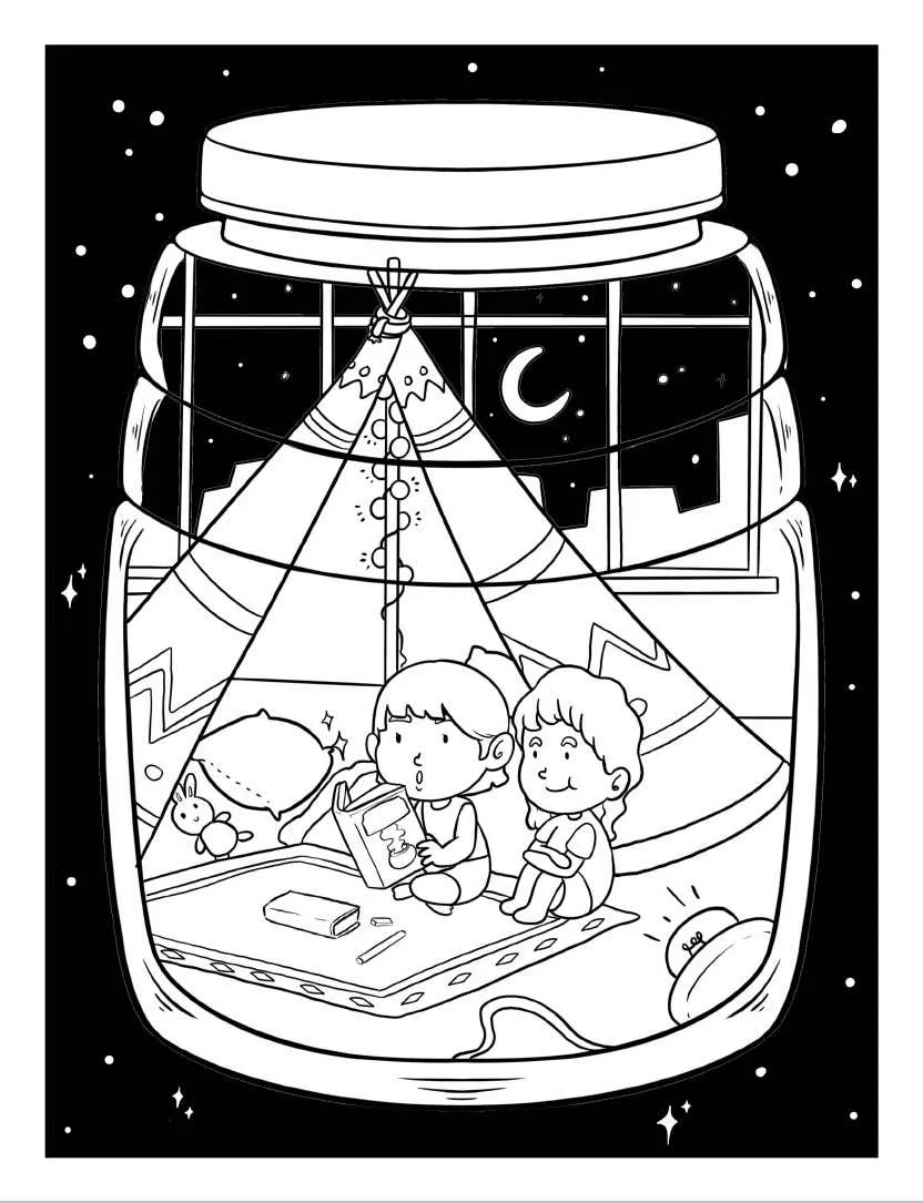 Life Inside Jar Para Colorir