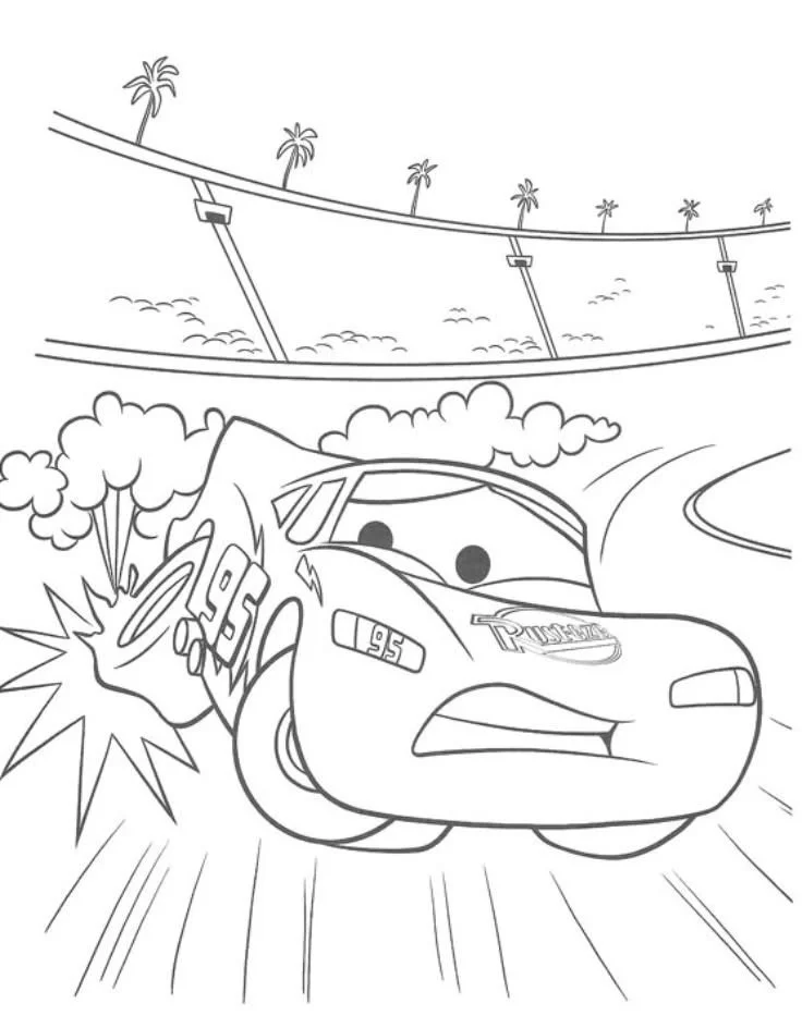 Rayo Mcqueen Para Colorear 3