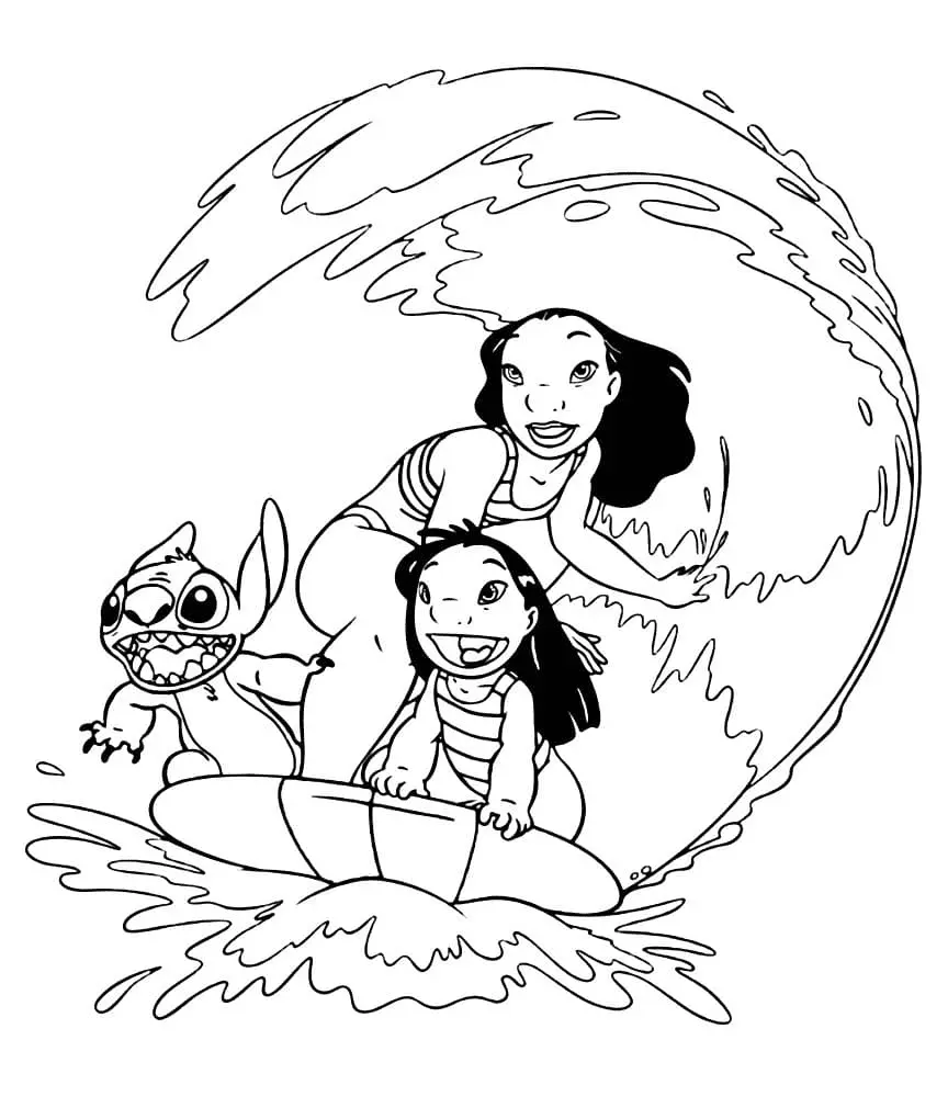 Lilo und Stitch Ausmalbilder 11