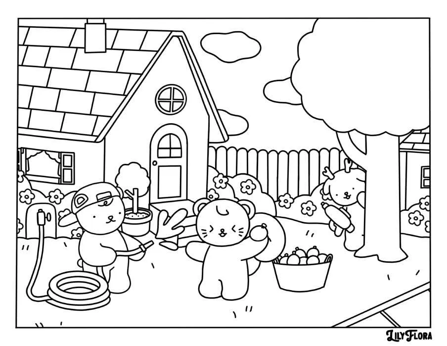 Lily Flora Para Colorir 2