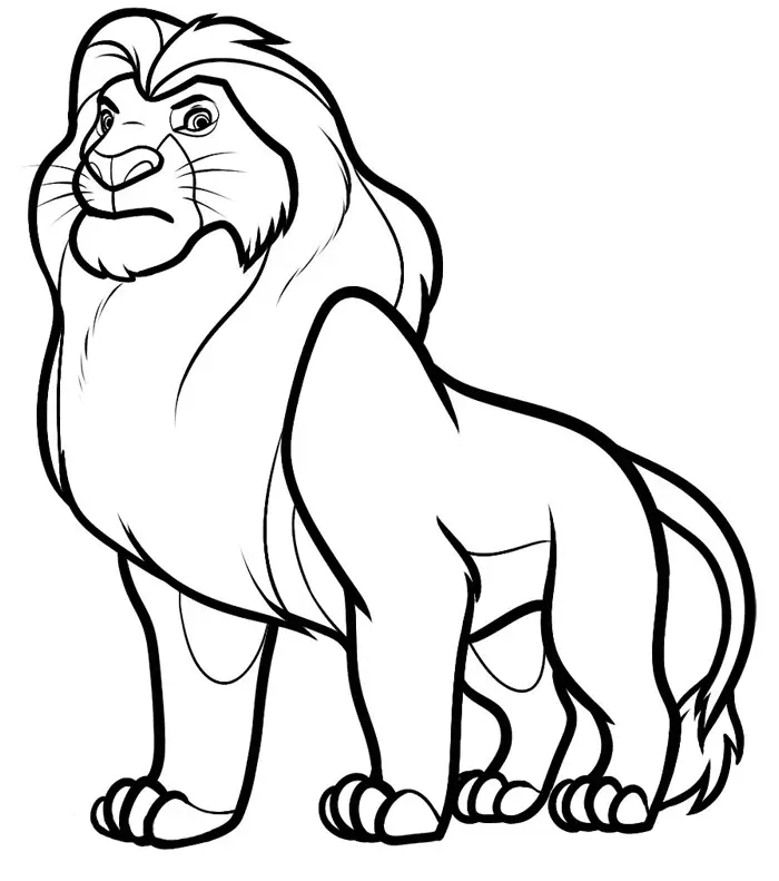 Lion Coloring Pages 2