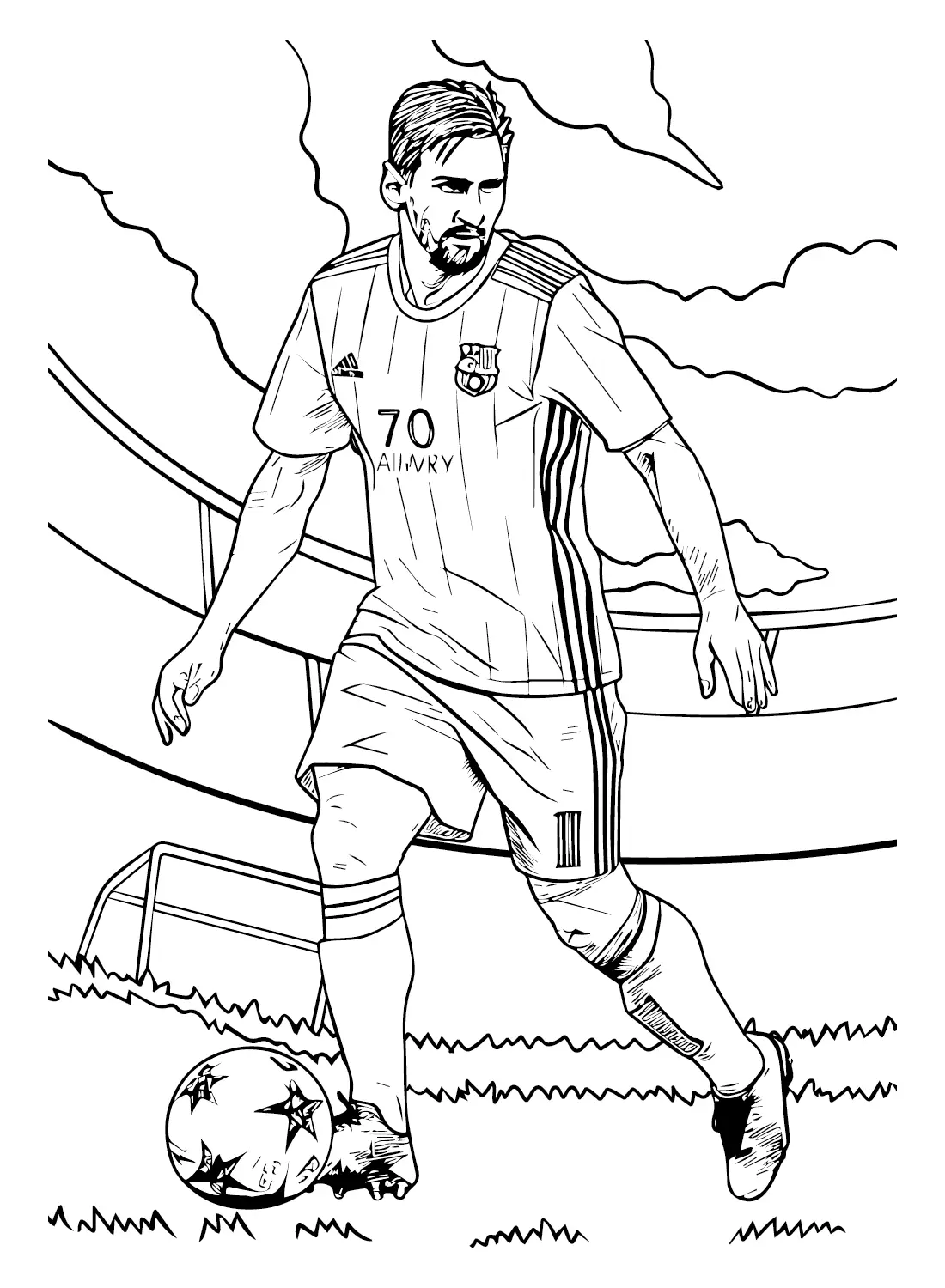 Lionel Messi Para Colorear 28