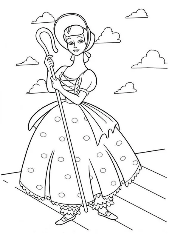 Little Bo Peep Coloring Pages 14