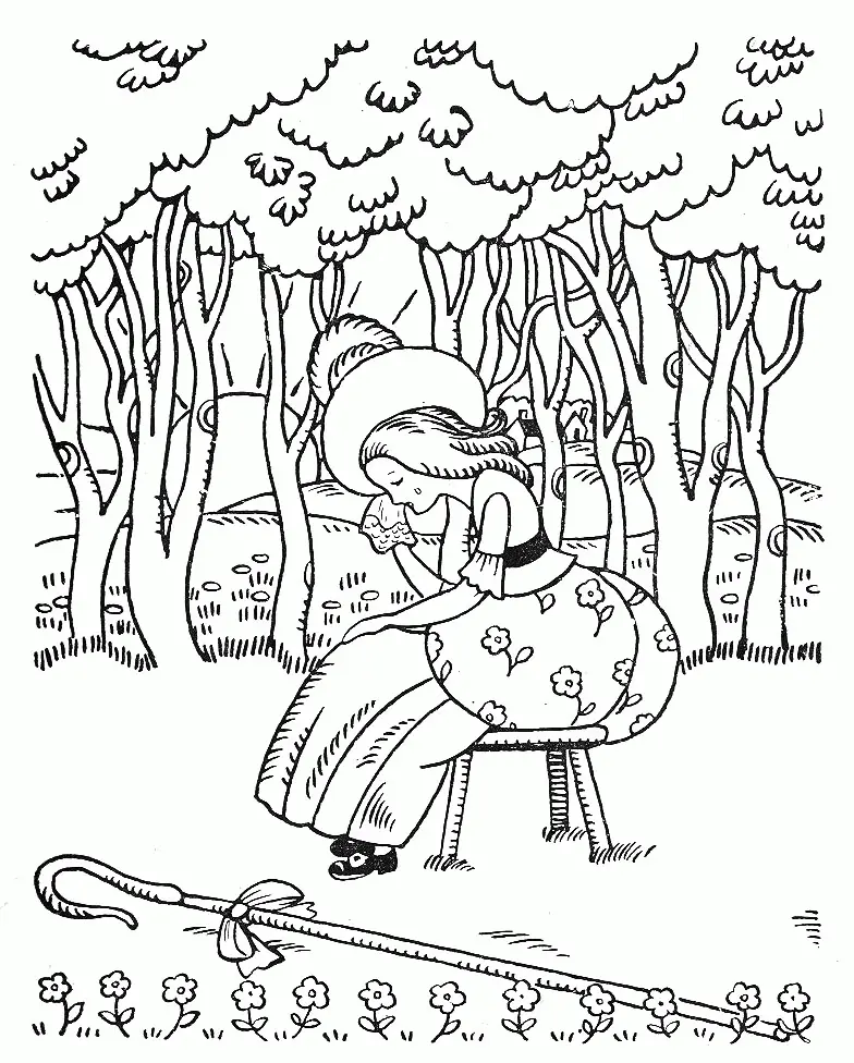 Little Bo Peep Coloring Pages 3