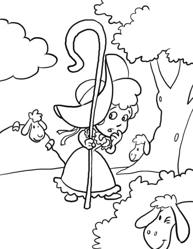 Little Bo Peep Coloring Pages 6