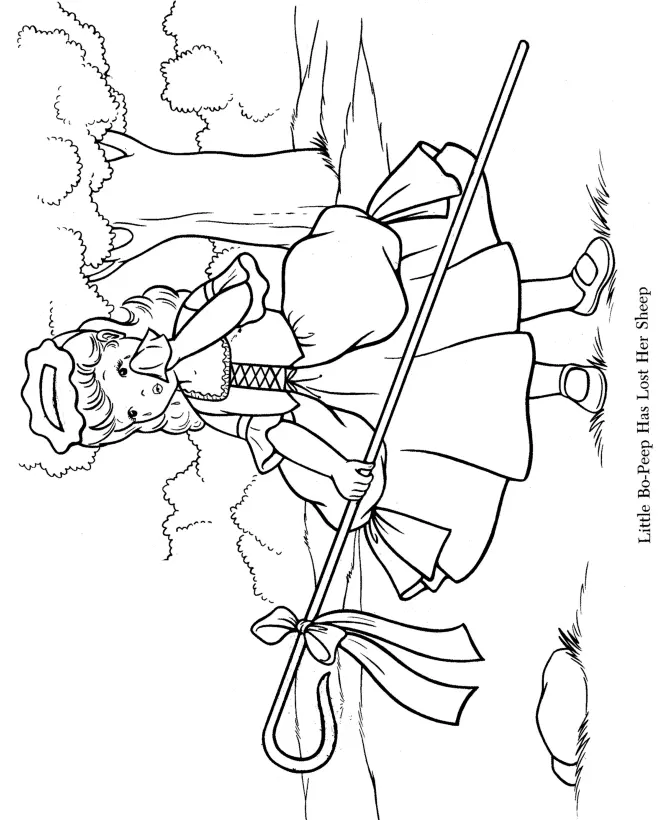 Little Bo Peep Coloring Pages 7