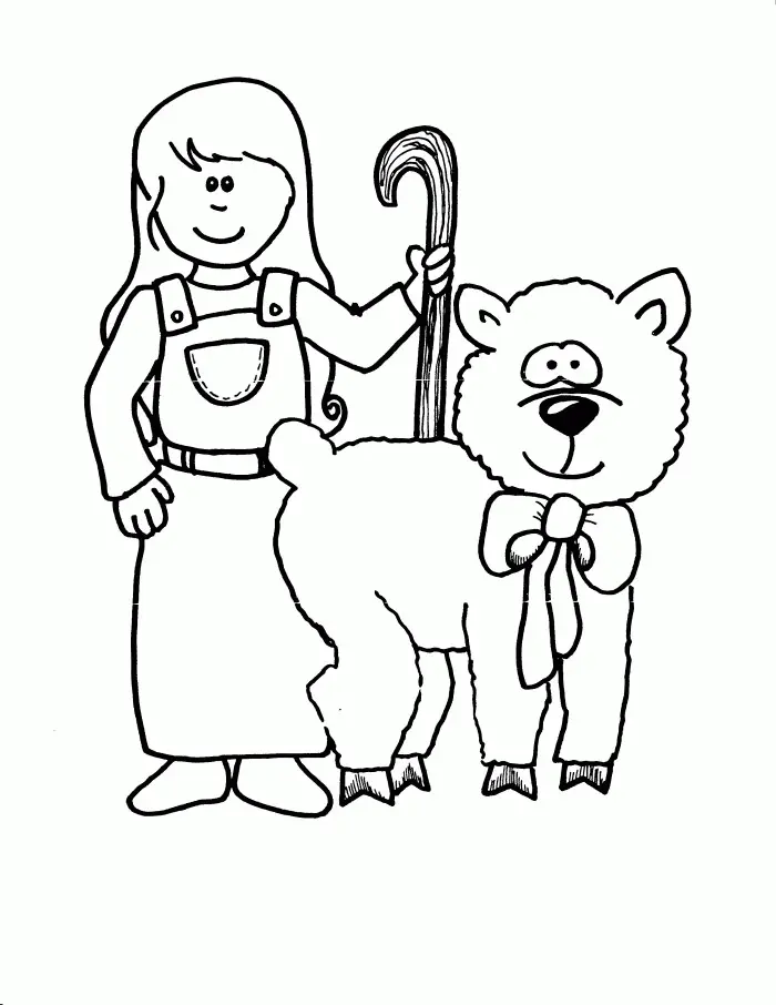 Little Bo Peep Coloring Pages 8