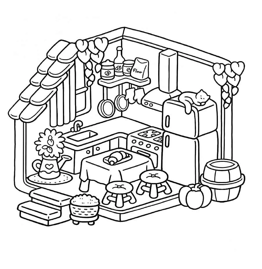 Little Corner Para Colorir 4