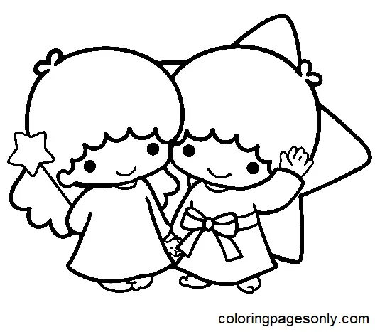 Little Twin Stars Coloring Pages 11