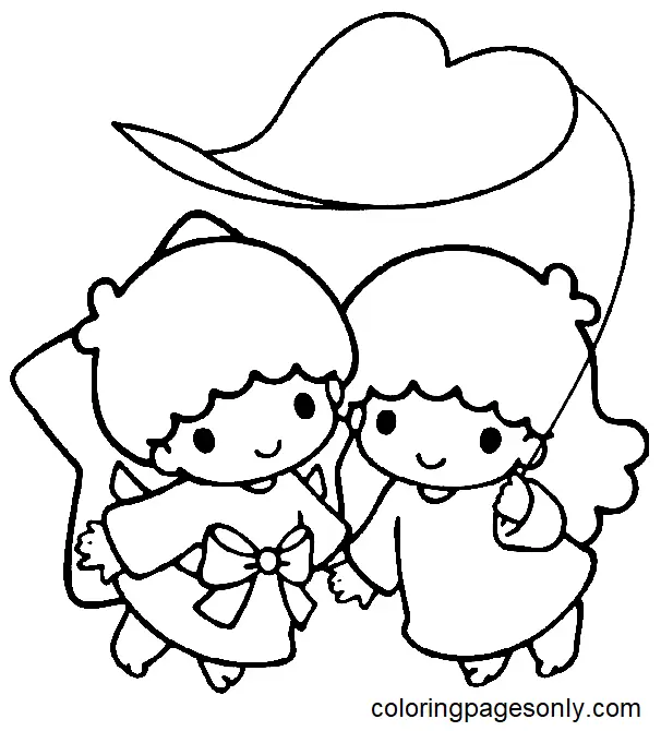 Little Twin Stars Coloring Pages 41