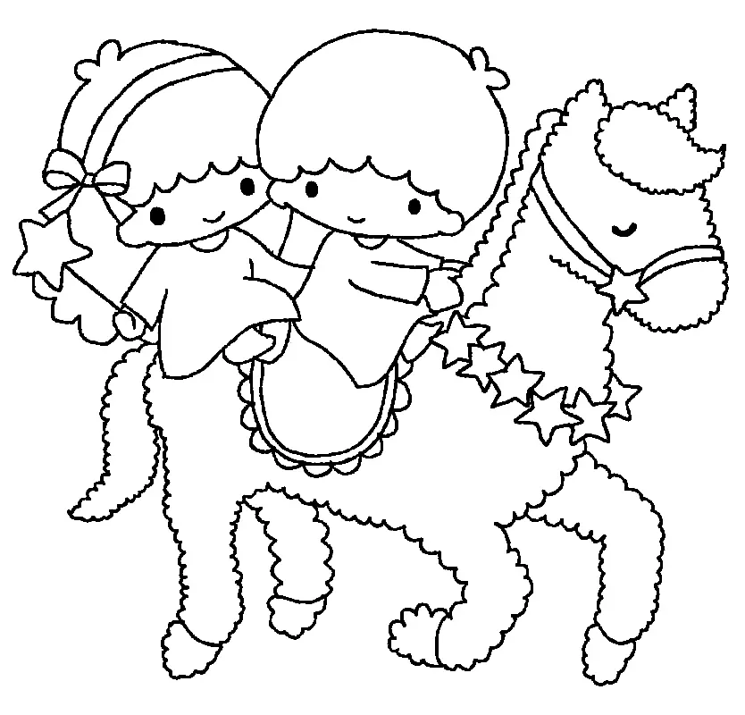 Little Twin Stars Coloring Pages 49