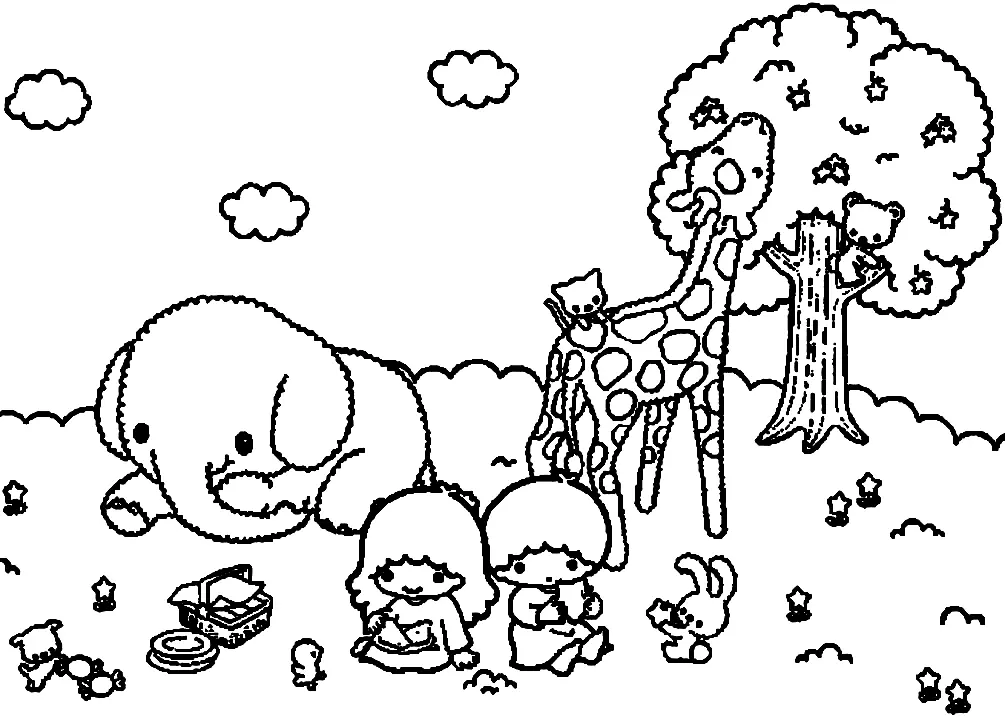 Little Twin Stars Coloring Pages 66