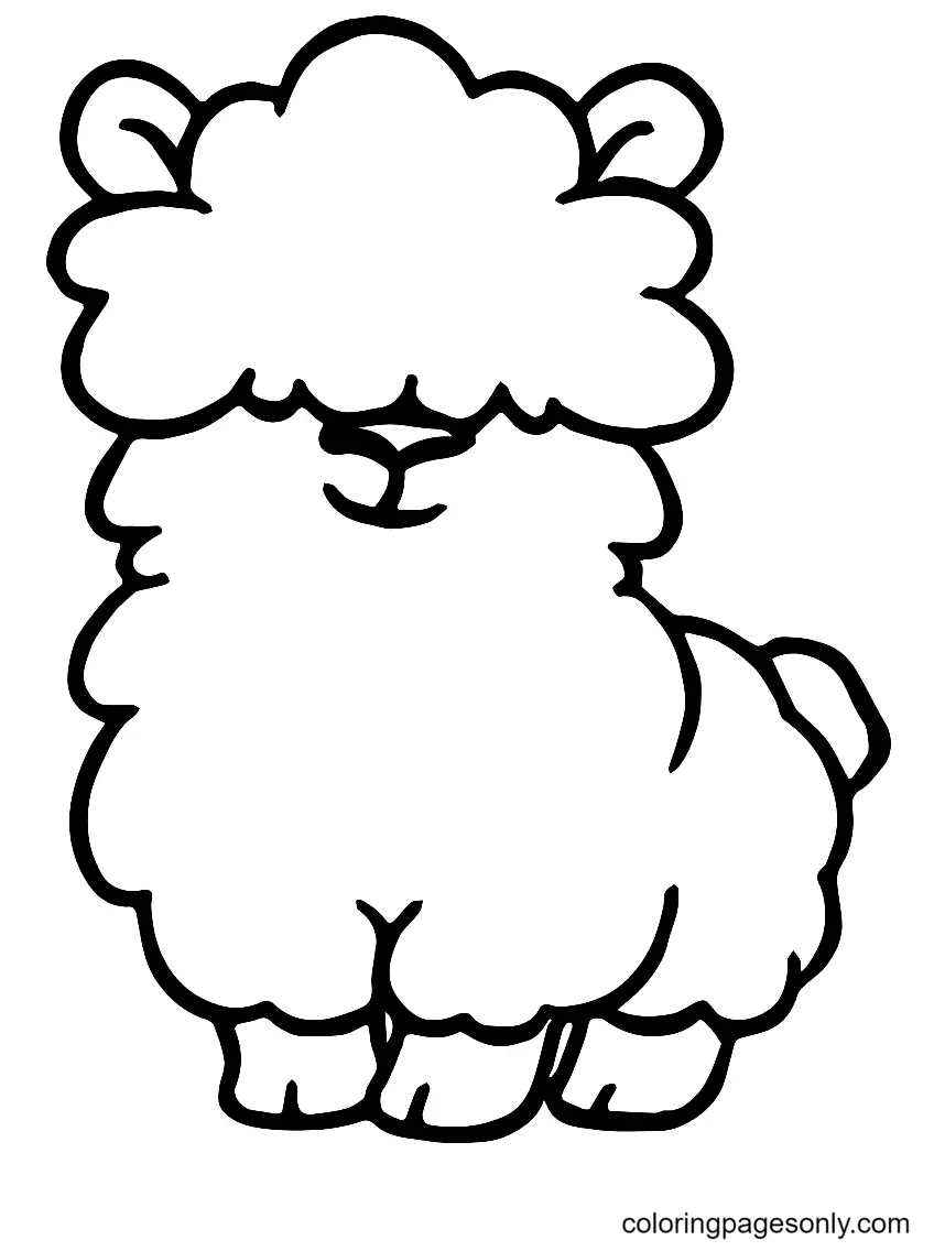 Llama Coloring Pages 14