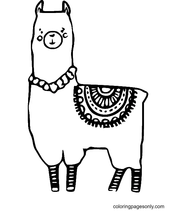 Llama Coloring Pages 27