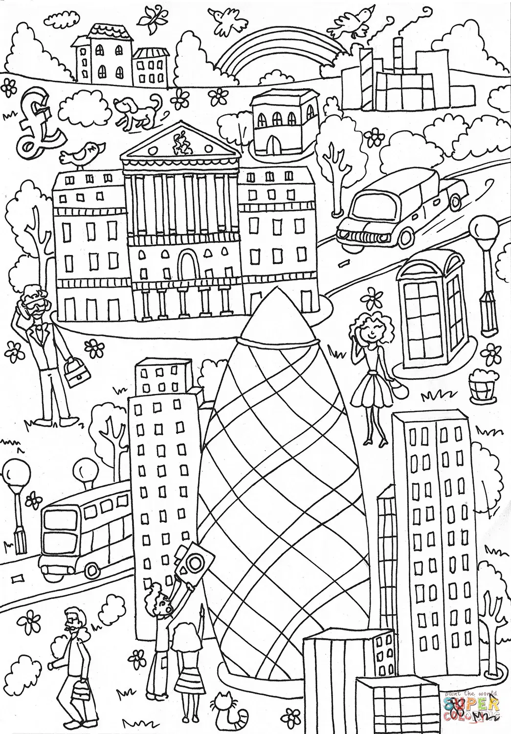 Londres Para Colorear 12