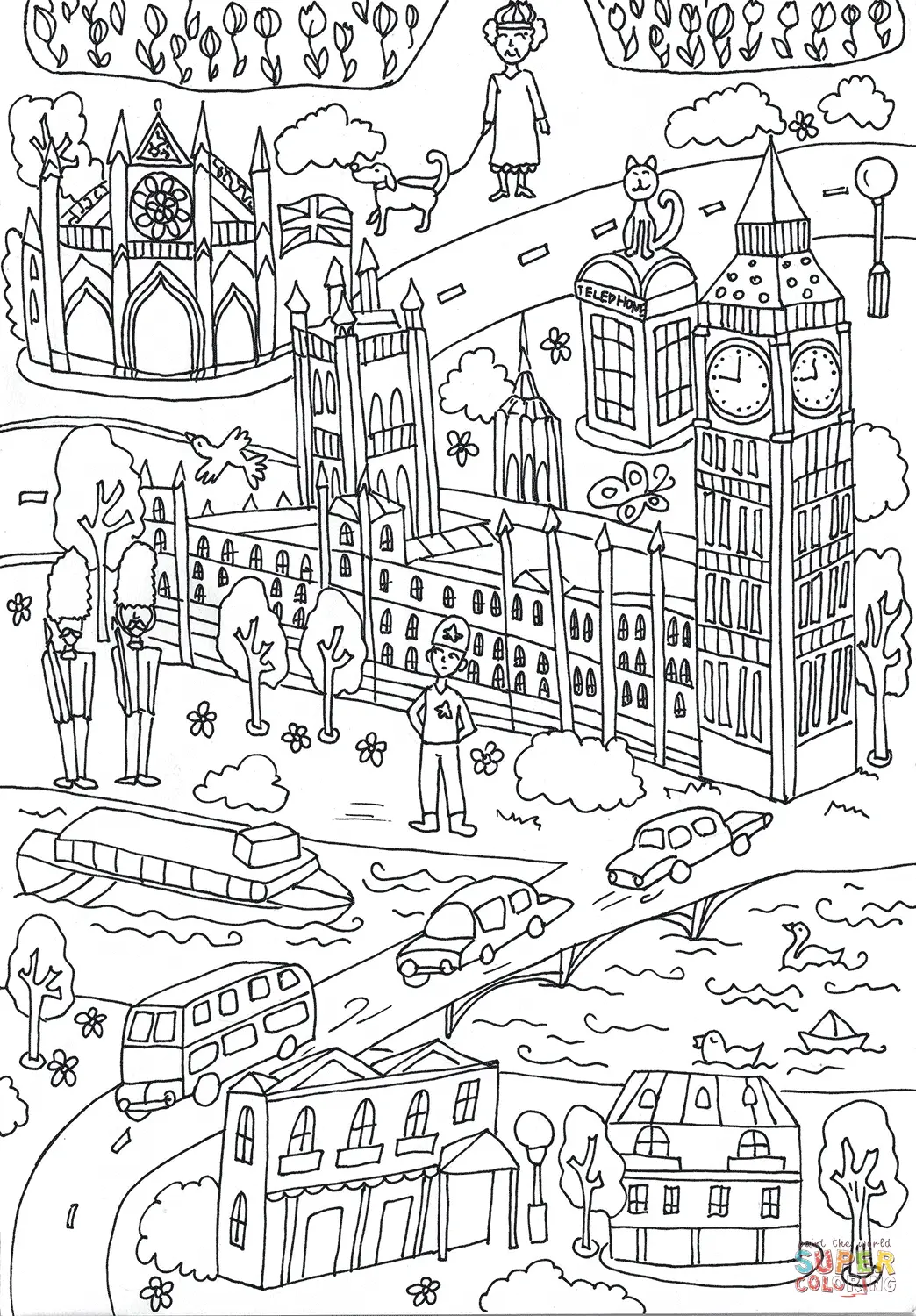 Londres Para Colorear 13