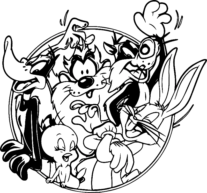 Looney Tunes Characters Coloring Pages 6