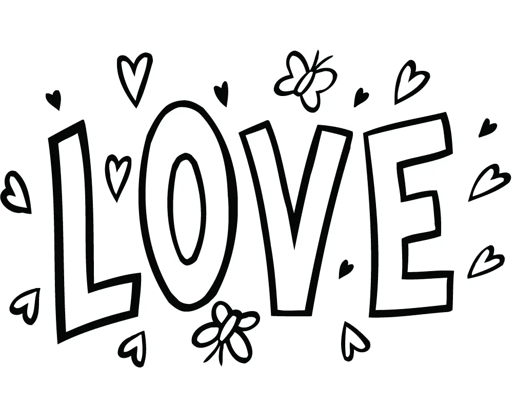 Love Coloring Pages 11