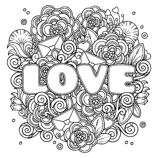 Love Coloring Pages 28