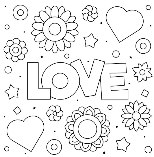 Love Coloring Pages 30