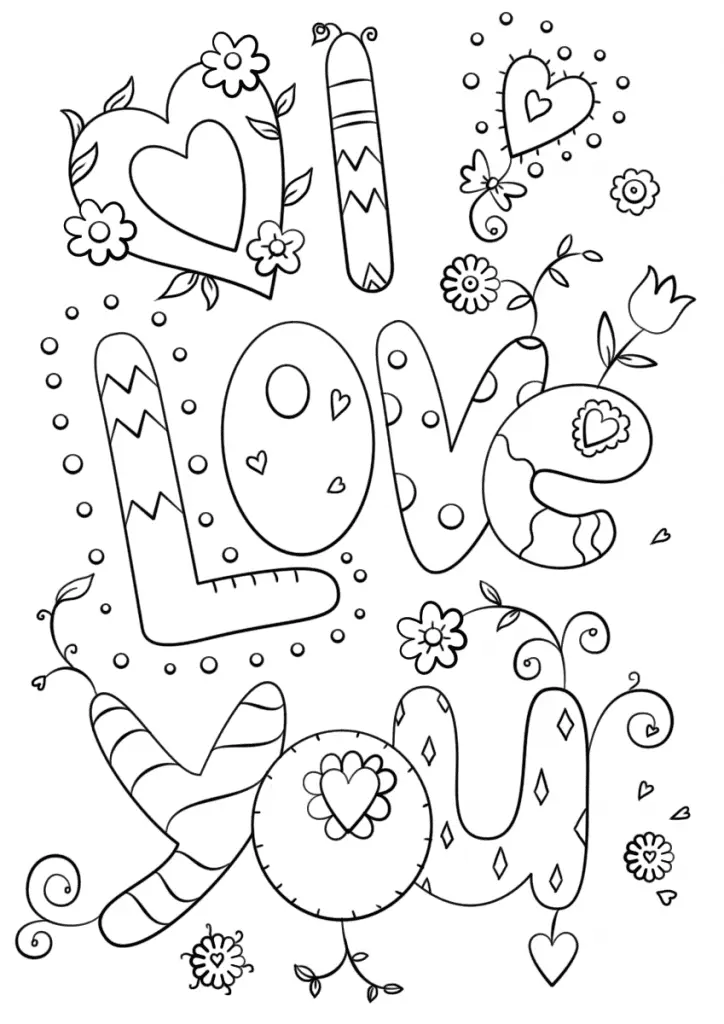 Love Coloring Pages 41