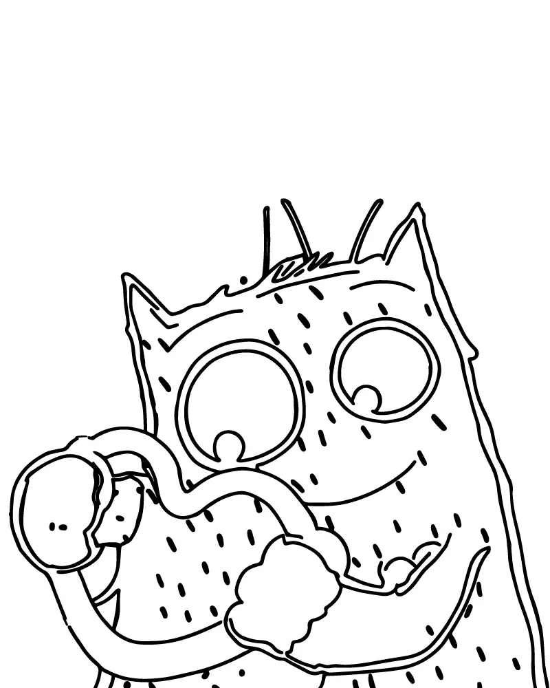 Monstro do Amor para Colorir 11