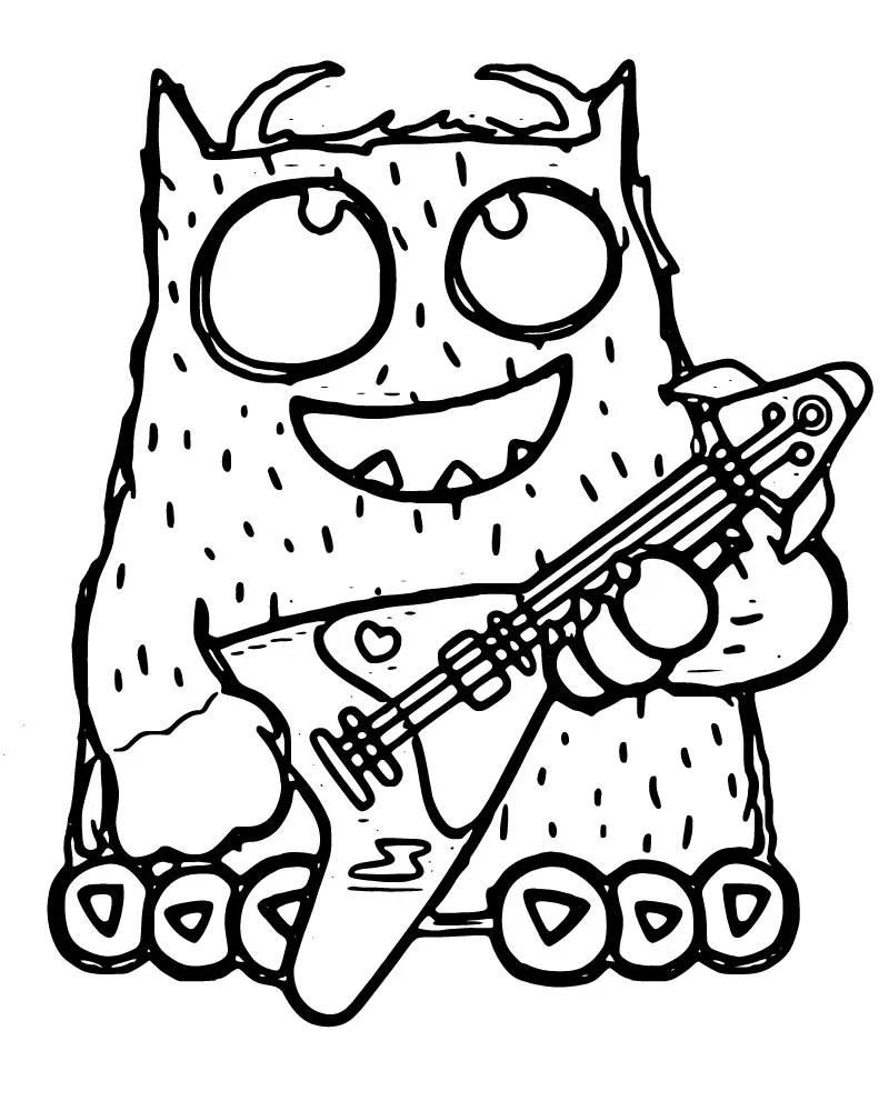 Monstro do Amor para Colorir 16
