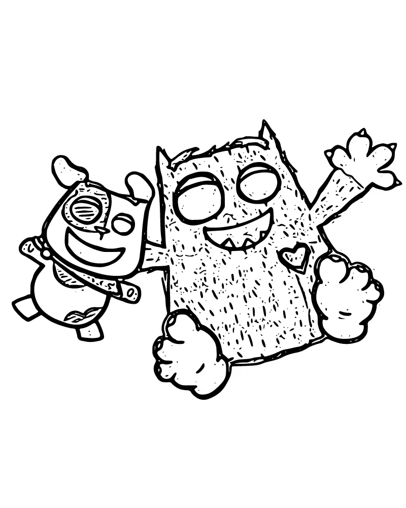 Monstro do Amor para Colorir 3