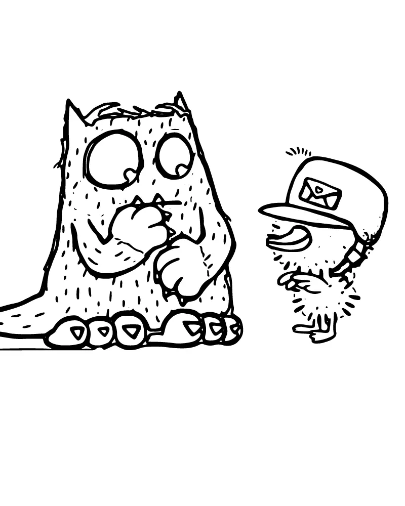 Monstro do Amor para Colorir 5