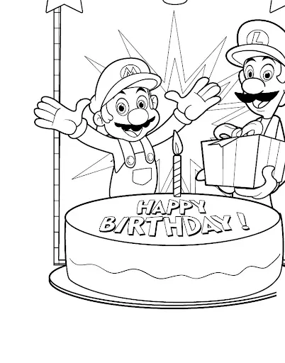 Luigi Coloring Pages