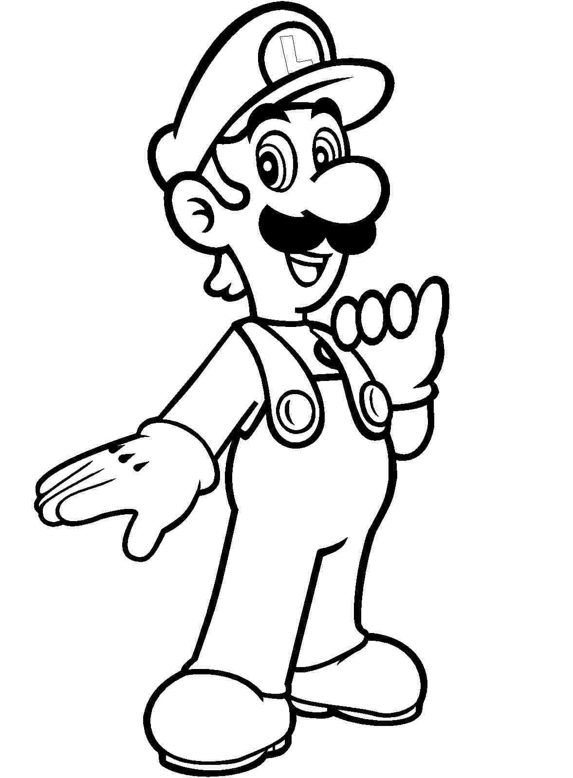 Desenhos de Luigi Para Colorir 6