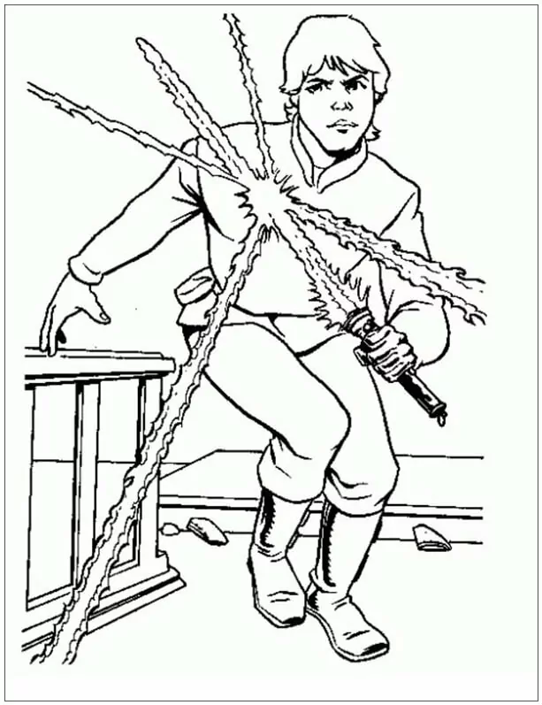 Luke Skywalker Coloring Pages 13