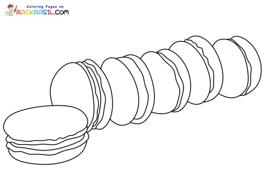 Macarons Para Colorear 16