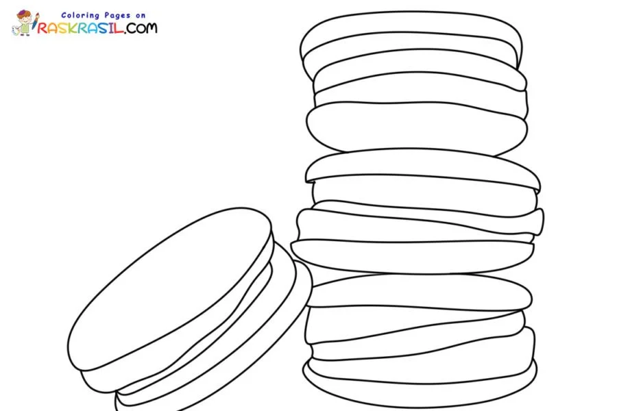 Macarons Para Colorear 2