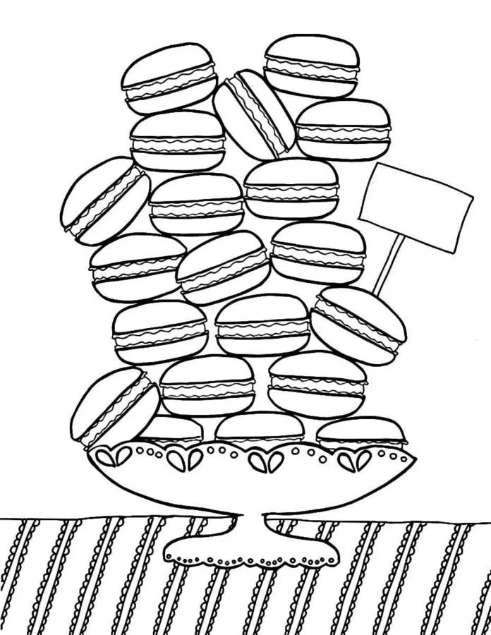 Macarons Para Colorear 21
