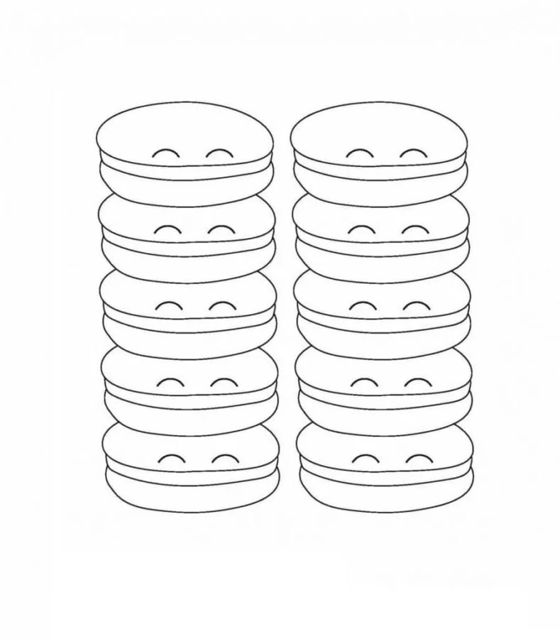 Macarons Para Colorear 24