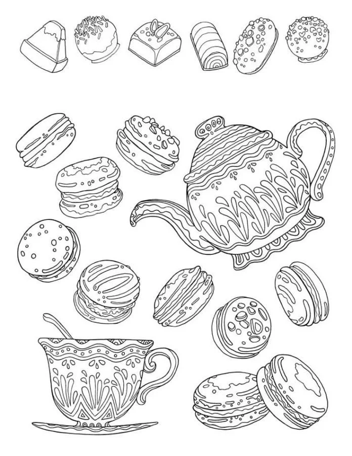 Macarons Para Colorear 28
