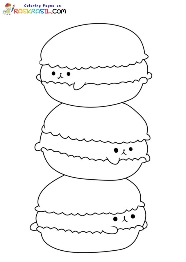 Macarons Para Colorear 4
