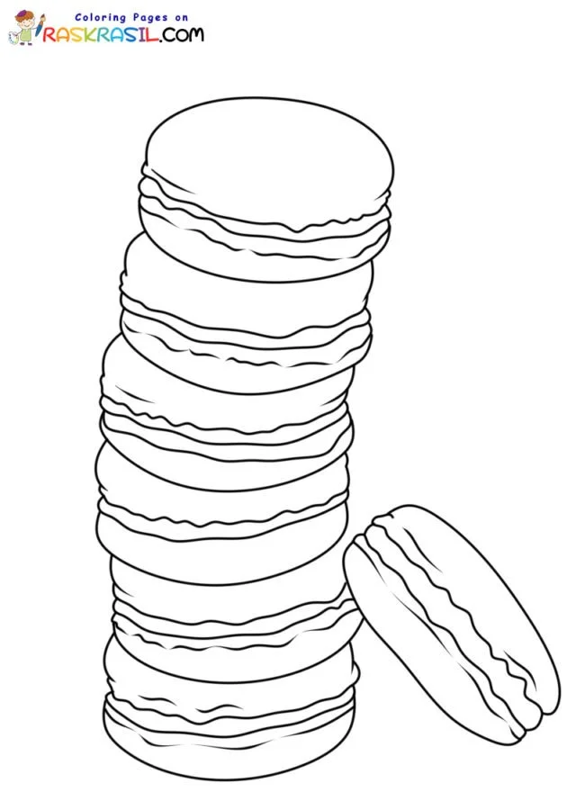Macarons Para Colorear 5
