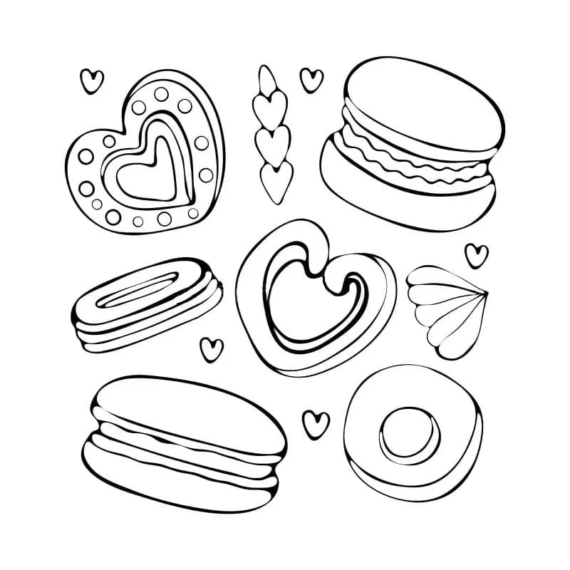 Macarons Para Colorear 7