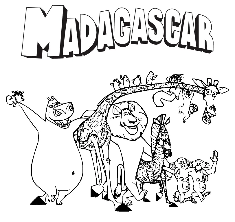 Madagascar Coloring Pages 4