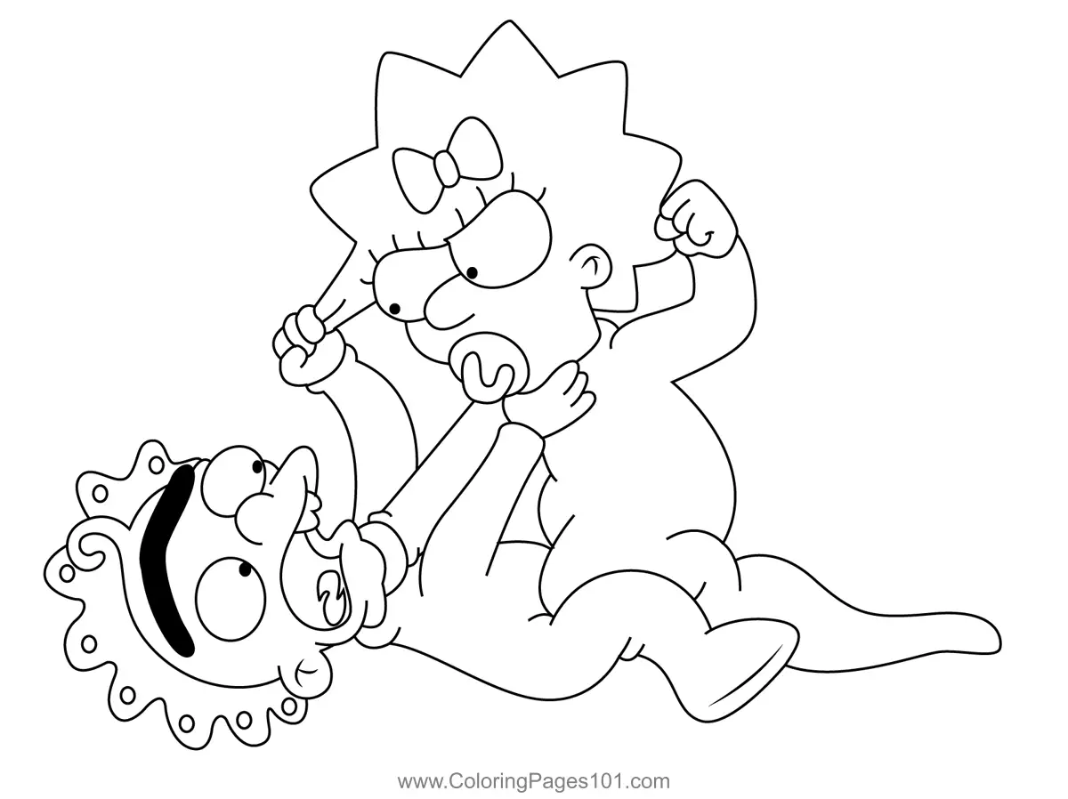 Maggie Simpson Coloring Pages 11