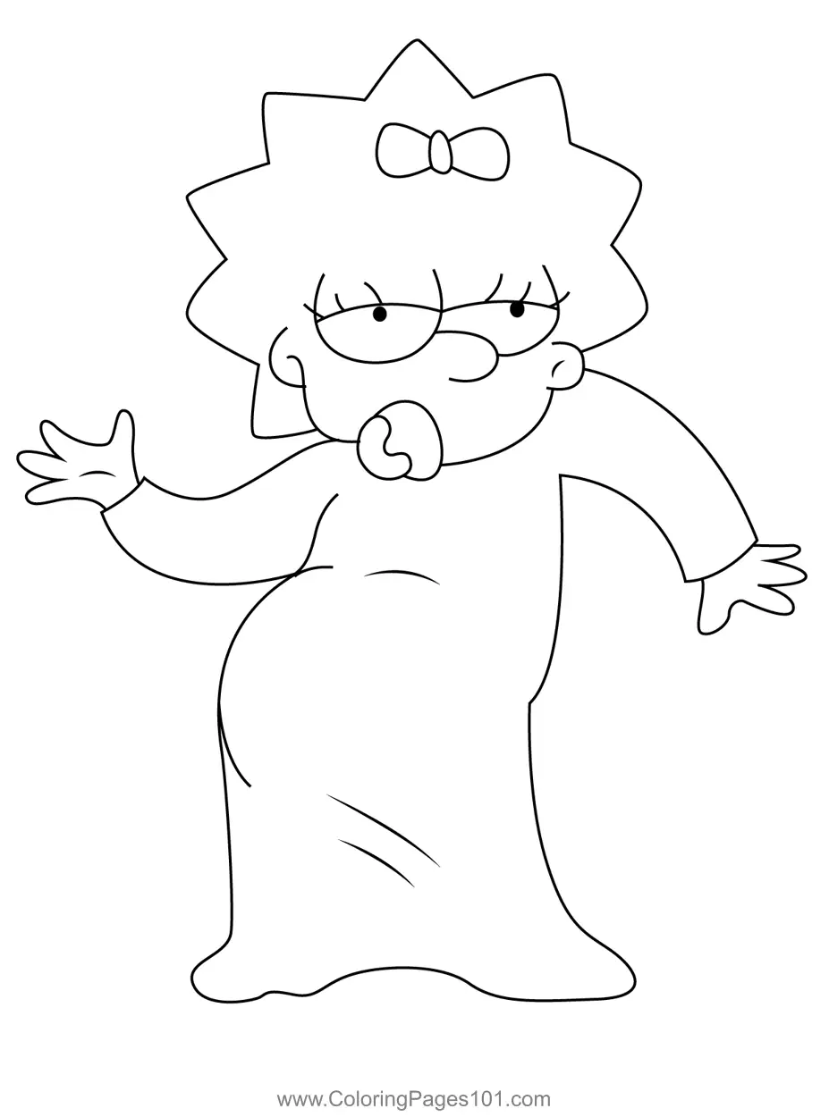Maggie Simpson Coloring Pages 4