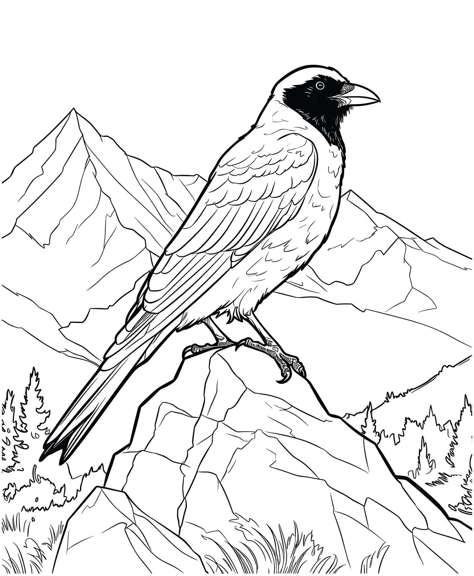 Urraca Para Colorear 7
