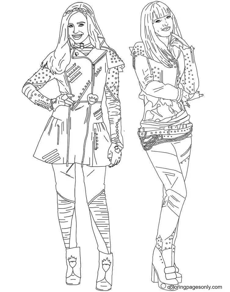 Desenhos de Mal E Evie Para Colorir 10