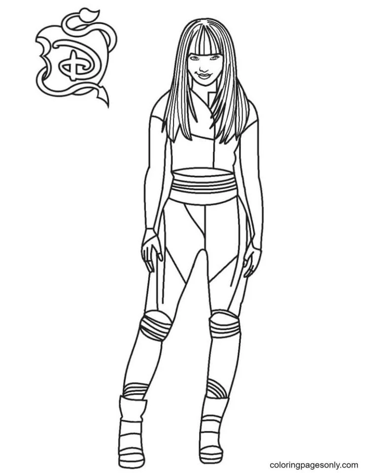 Desenhos de Mal E Evie Para Colorir 11