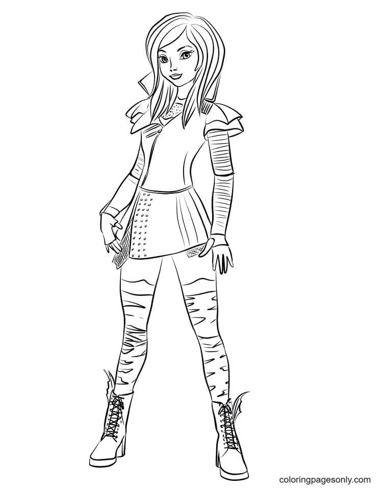 Desenhos de Mal E Evie Para Colorir 19