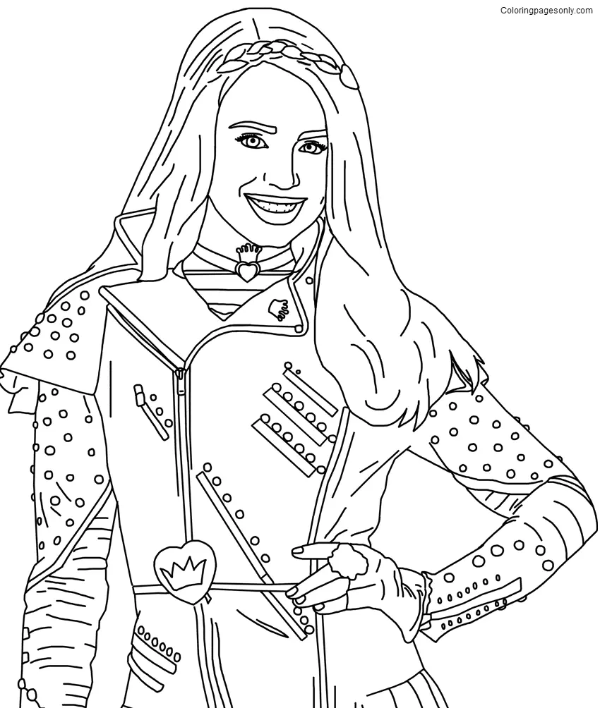 Desenhos de Mal E Evie Para Colorir 2